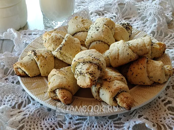 Фото блюда: Творожные рогалики с маком