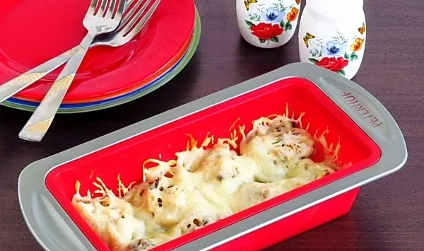Фото блюда: Фаршированные «ракушки», запечённые с сыром