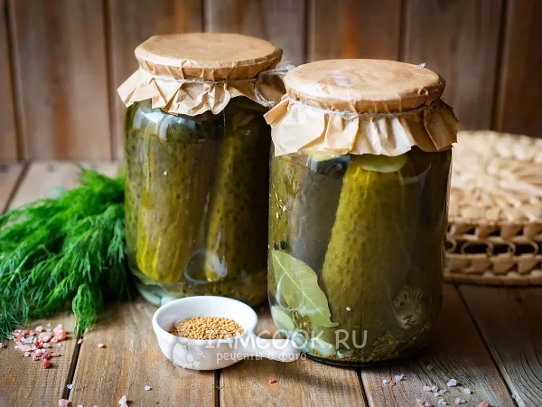 Фото блюда: Маринованные огурцы по-венгерски на зиму (хрустящие)