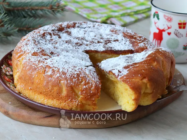 Фото готового блюда: Шарлотка на молоке в мультиварке