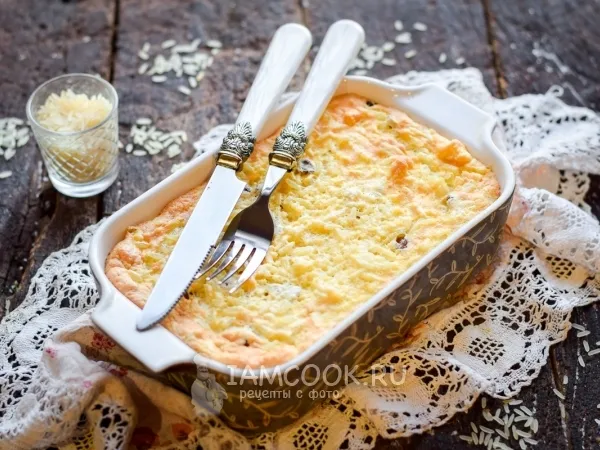 Фото блюда: Сладкая рисовая запеканка с изюмом