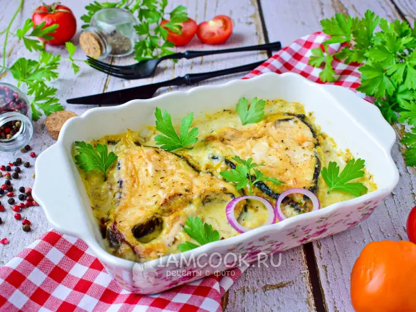 Фото блюда: Зубатка в сливочном соусе в духовке