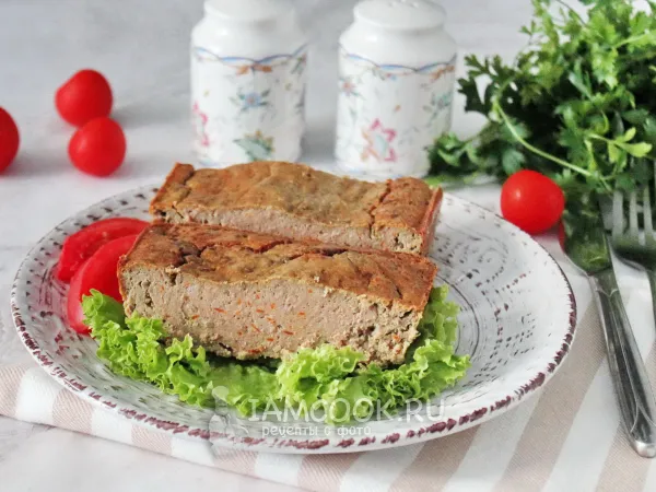 Фото блюда: Запеканка из свиной печени в духовке