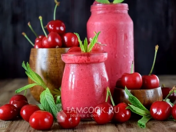 Фото блюда: Смузи с малиной и черешней