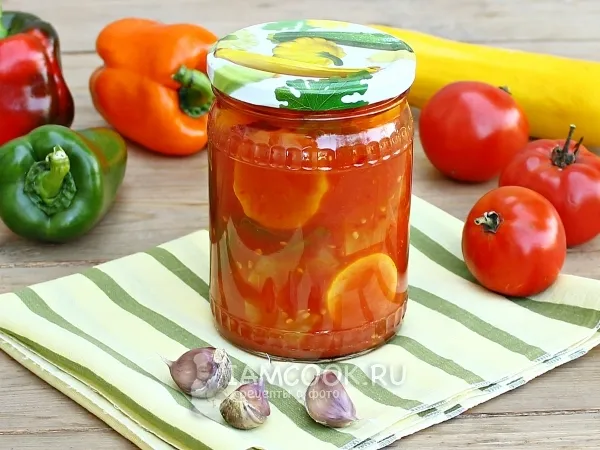 Фото блюда: Лечо из кабачков и перца