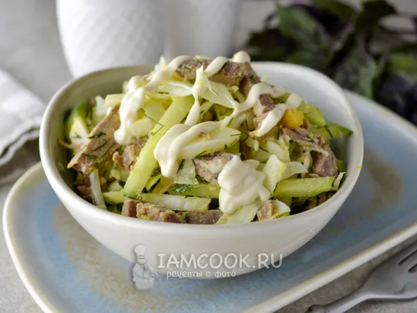 Фото блюда: Салат с говядиной и пекинской капустой