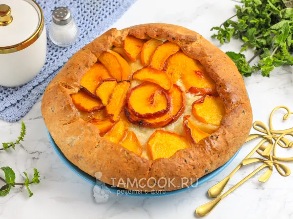 Фото блюда: Творожная галета с персиками