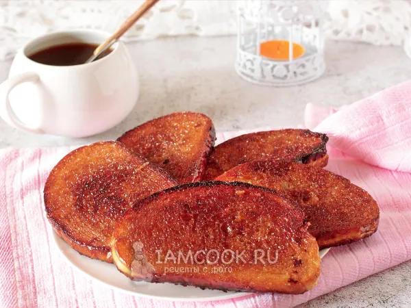 Фото готового блюда: Сахарные гренки