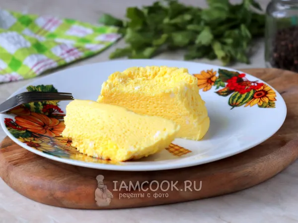 Фото готового блюда: Омлет в банке на водяной бане