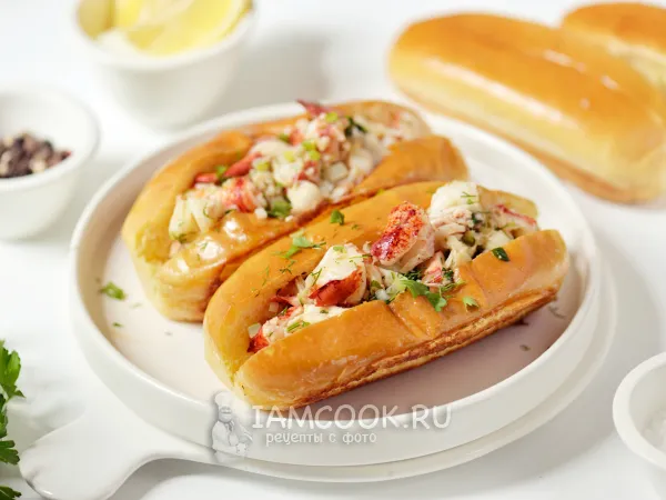 Фото блюда: Классический лобстер-ролл