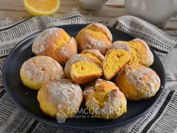 Фото готового блюда: Лимонное печенье с куркумой