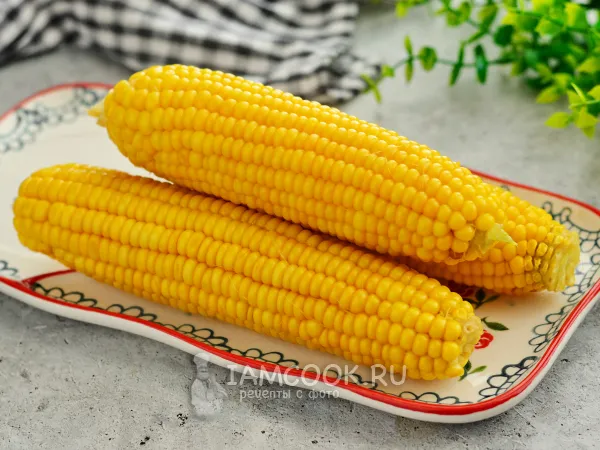 Фото готового блюда: Вареная кукуруза с сахаром