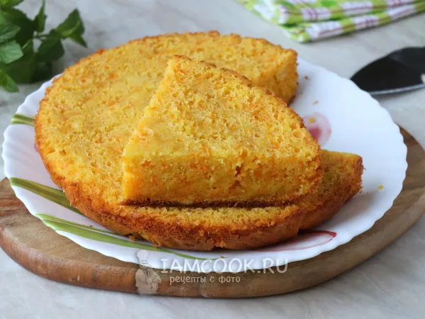 Фото блюда: Морковный бисквит в мультиварке