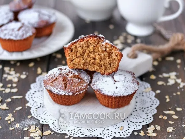 Фото готового блюда: Творожно-овсяные кексы