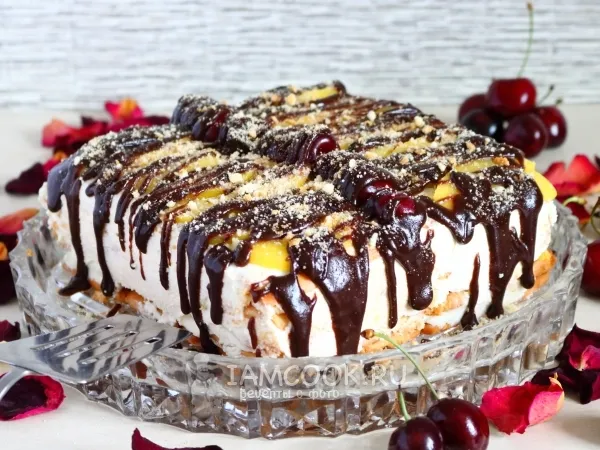 Фото блюда: Творожный торт без выпечки