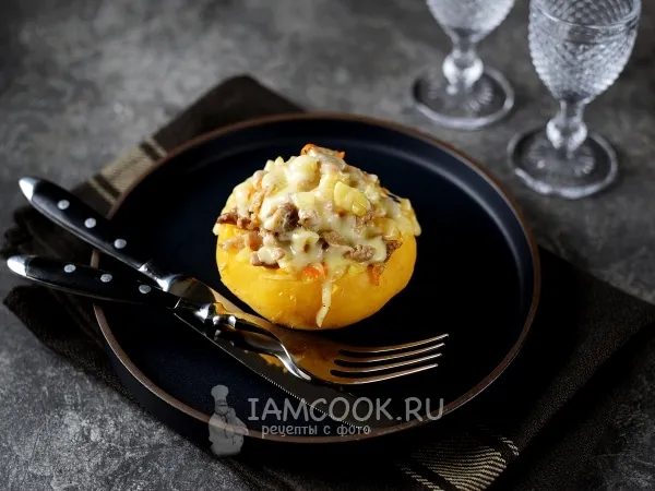 Фото готового блюда: Фаршированная репа в духовке