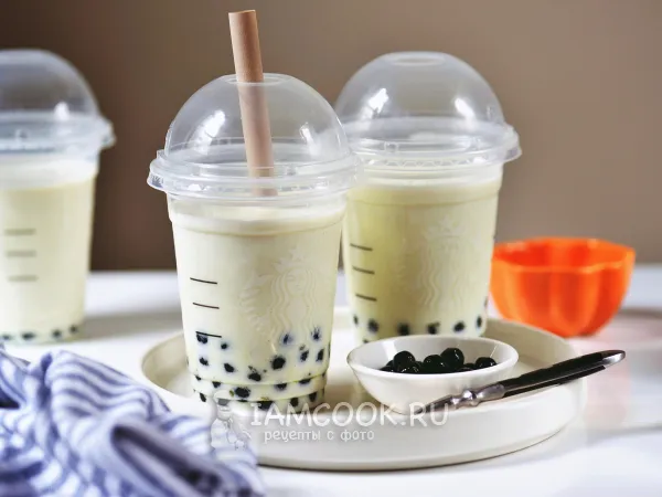 Фото блюда: Молочный коктейль с тапиокой