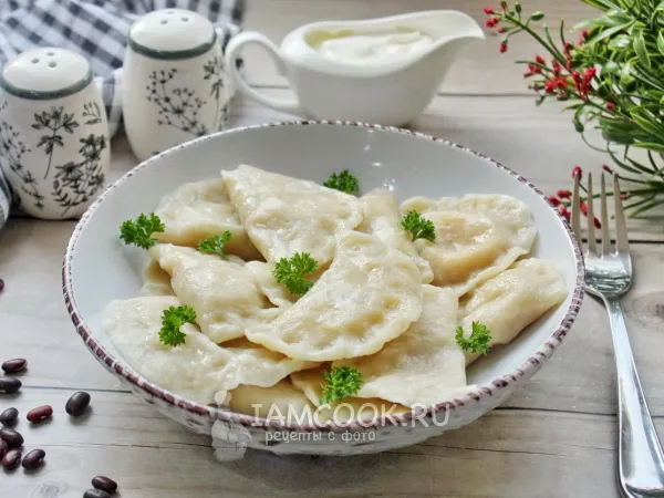 Фото блюда: Вареники с фасолью