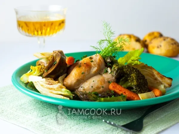 Фото готового блюда: Кролик с овощами на Пасху