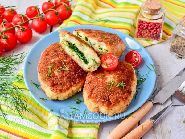 Фото блюда: Рыбные котлеты по-киевски
