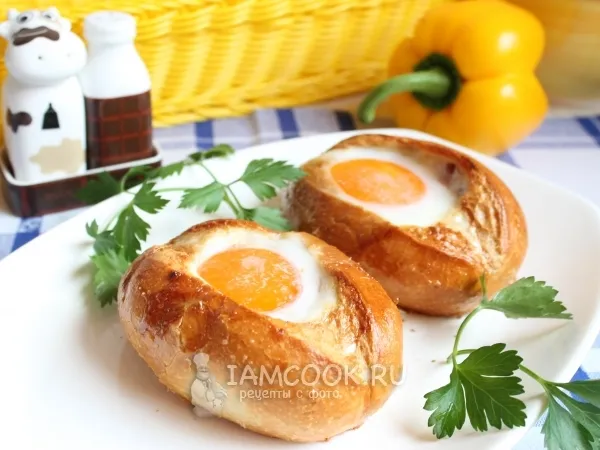 Фото готового блюда: Булочки с яйцом