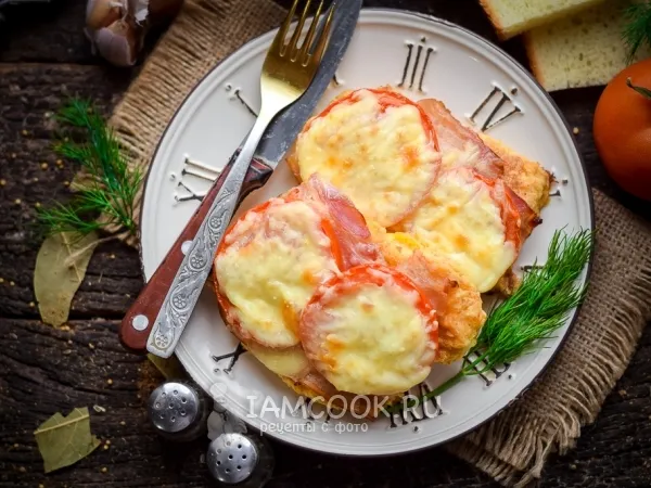 Фото блюда: Куриные отбивные с беконом в духовке