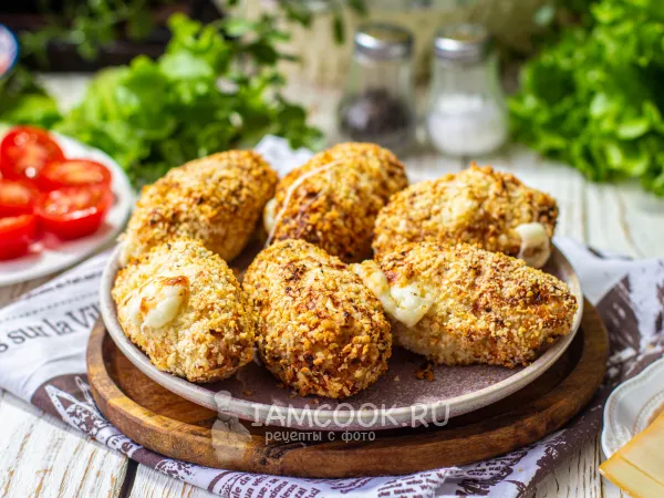 Фото блюда: Куриные котлеты с сыром в аэрогриле