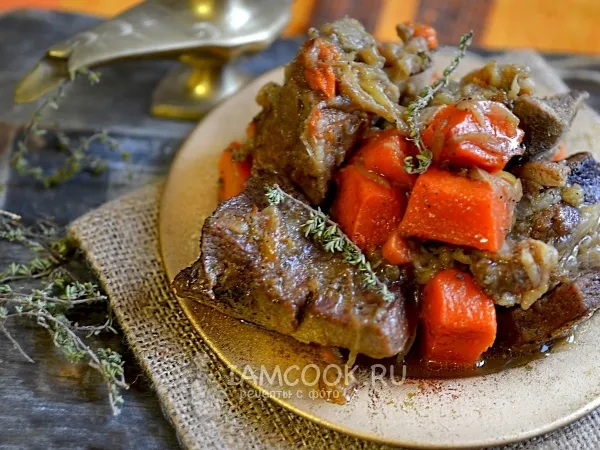 Фото блюда: Говядина тушеная с тыквой