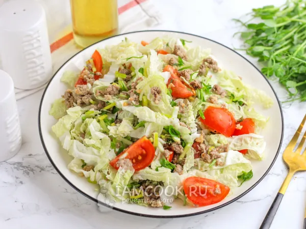 Фото блюда: Салат с мясным фаршем