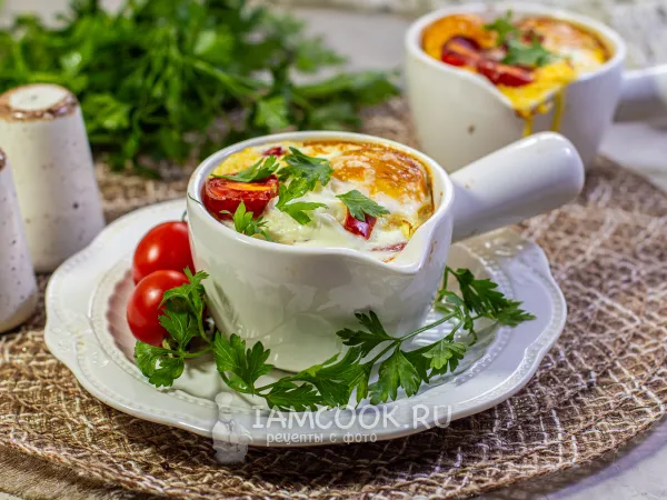 Фото блюда: Яичница с овощами в аэрогриле