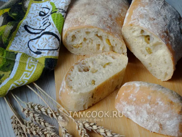 Фото готового блюда: Чиабатта с оливками