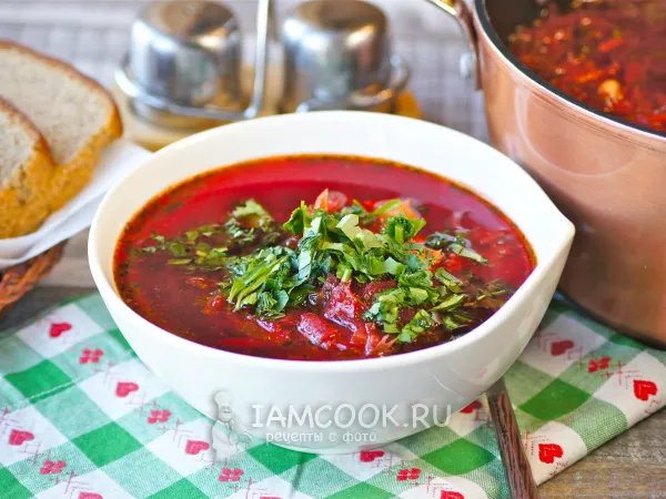 Фото готового блюда: Борщ в духовке