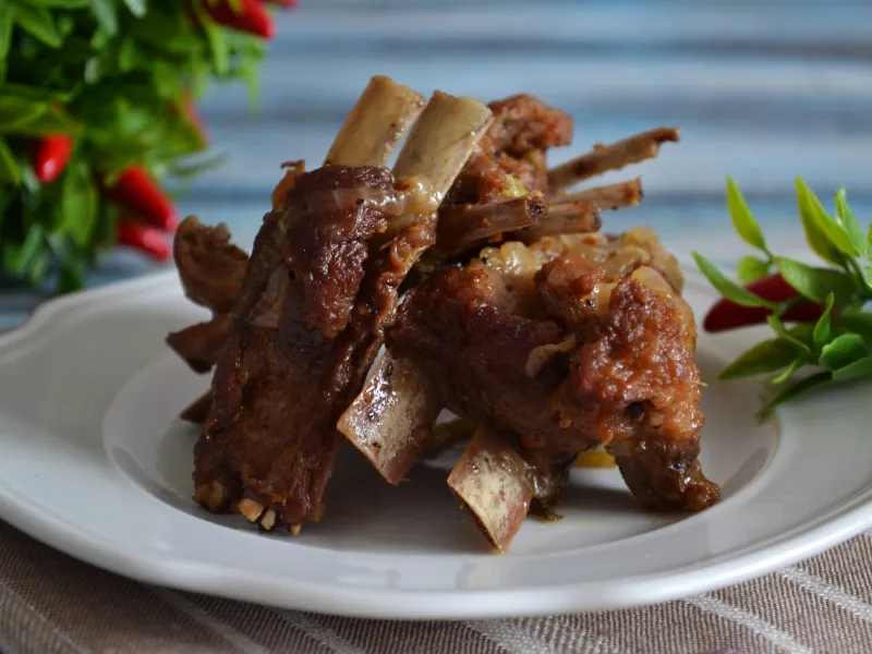 Фото блюда: Бараньи ребра с луком
