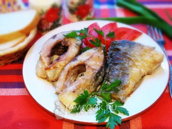 Фото блюда: Карп жареный на сковороде