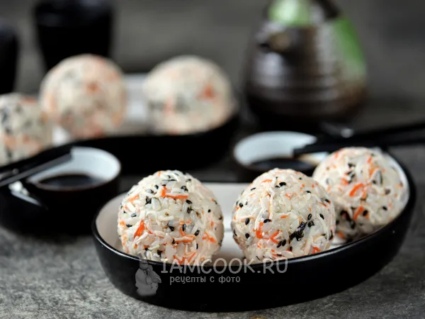 Фото блюда: Корейские рисовые шарики с нори