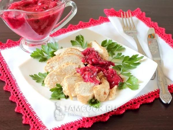 Фото блюда: Клюквенный соус для курицы