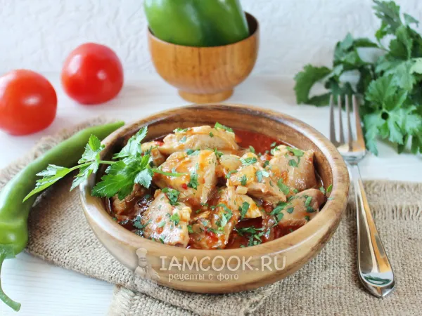 Фото готового блюда: Чахохбили из свинины