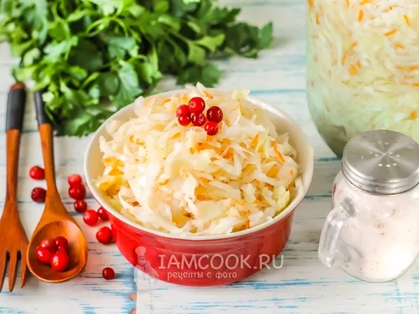 Фото готового блюда: Засолка капусты в ведре на зиму