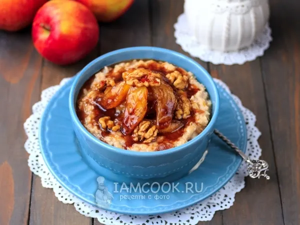 Фото блюда: Геркулесовая каша «Яблочный пирог»