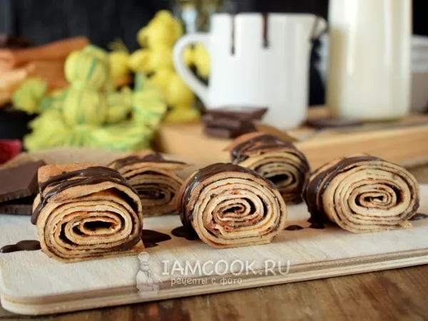 Фото блюда: Блины с шоколадом