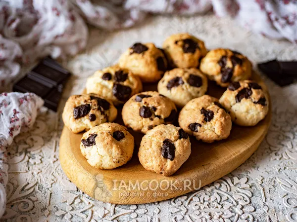 Фото готового блюда: Американское печенье с шоколадной крошкой