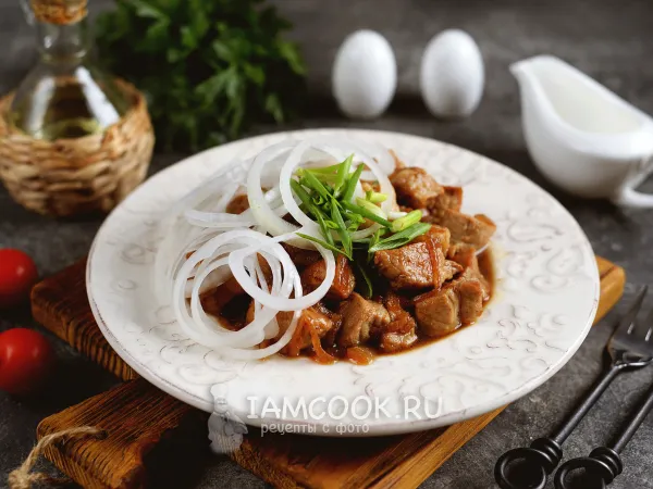 Фото готового блюда: Куырдак из свинины