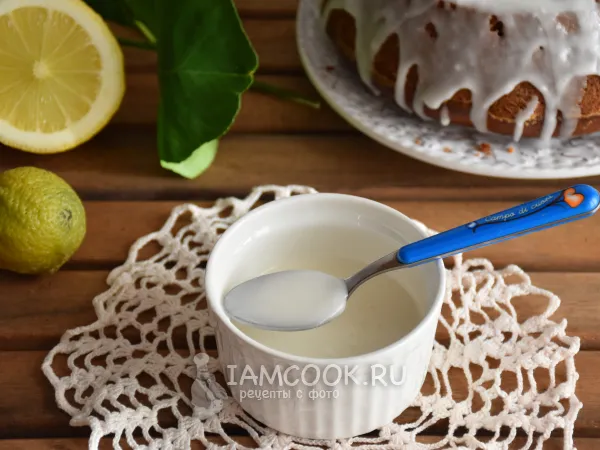 Фото готового блюда: Лимонная глазурь для кекса