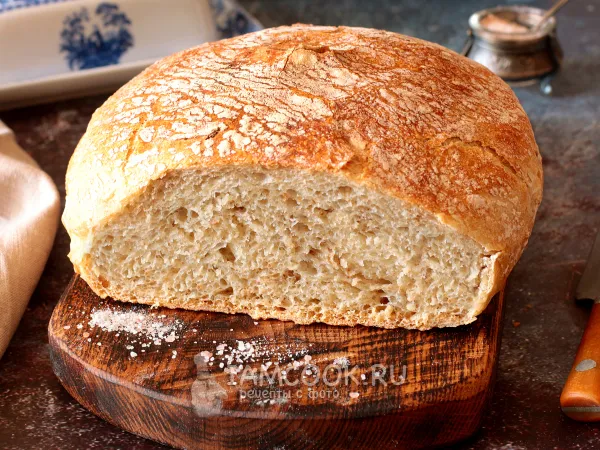 Фото готового блюда: Пшеничный хлеб с отрубями без замеса