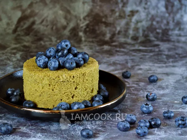 Фото блюда: Бисквит с чаем матча