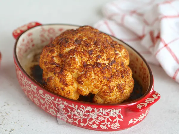 Фото блюда: Цветная капуста с паприкой в духовке