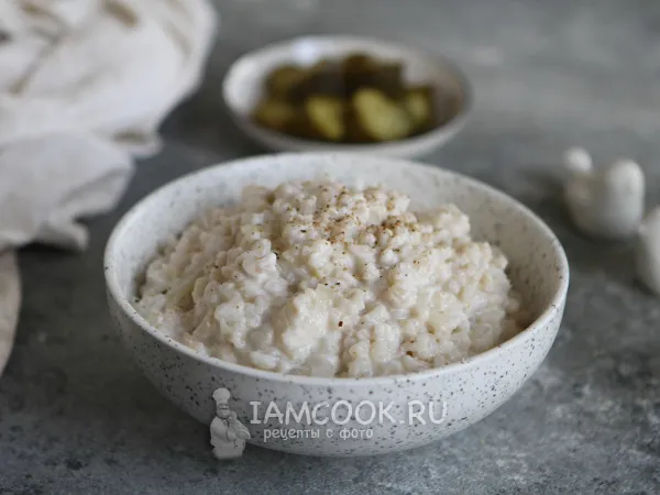 Фото блюда: Перловка со сметаной