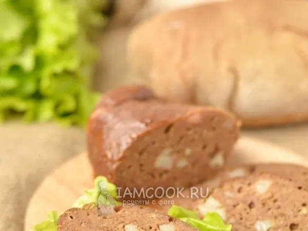 Фото блюда: Домашняя печеночная колбаса