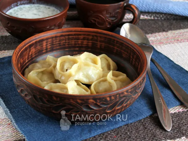 Фото блюда: Манты с грибами и мясом