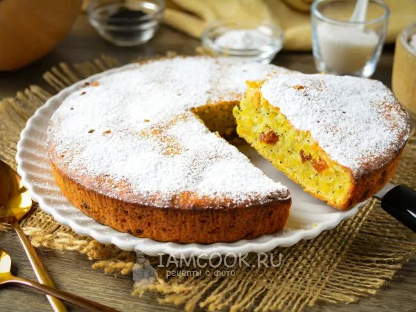 Фото блюда: Тыквенный пирог с маком